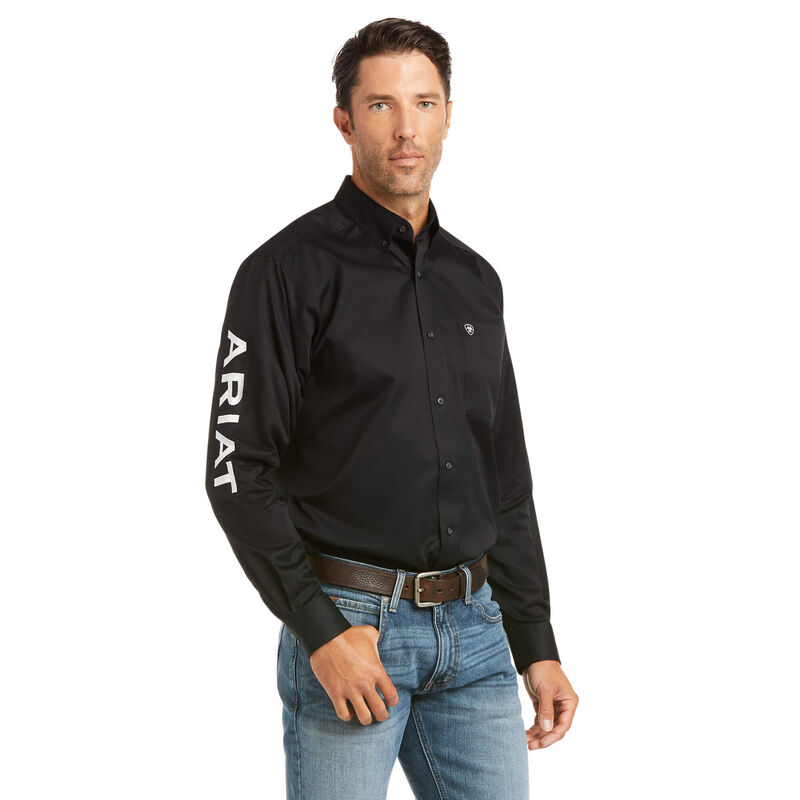 Ariat Hemden Herren - Team Logo Twill Fitted Schwarz ( MYWHC-9813 )
